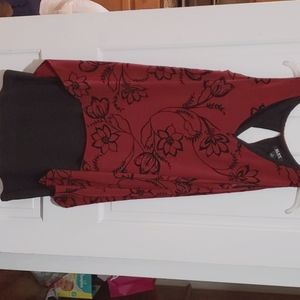 Maroon popover dress